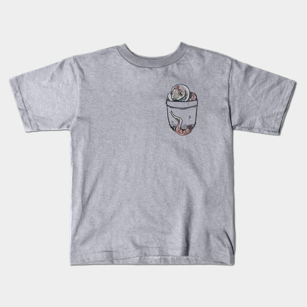 Pocket Cute Texas Rat Snake Kids T-Shirt by TechraPockets